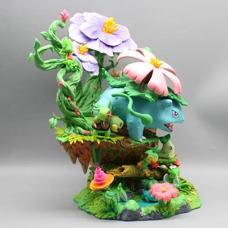 31cm Pokemon Action Figure Forest Wonderful Frog Flower Gk Pokemon Large Hand Model Animation Ornaments Holiday Children Gift
