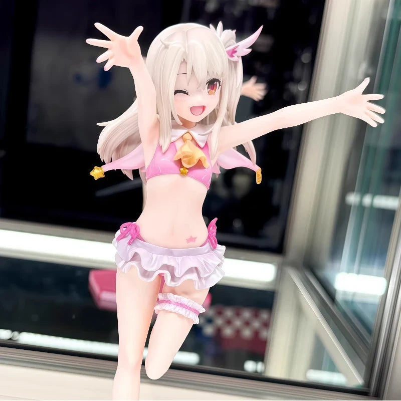 20cm Fate Kaleid Liner Illya And Miyu Swimsuit Ver Anime Gk Action Figure Collectible Model Desk Decoration Gift For Fans