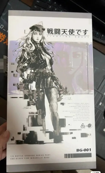 In Stock POPTOYS BG-001 1/6 Scale Female Soldier Battle Angel Black Fire Mirabelle Rose Movaball Eyes 12” Full Set Action Figure