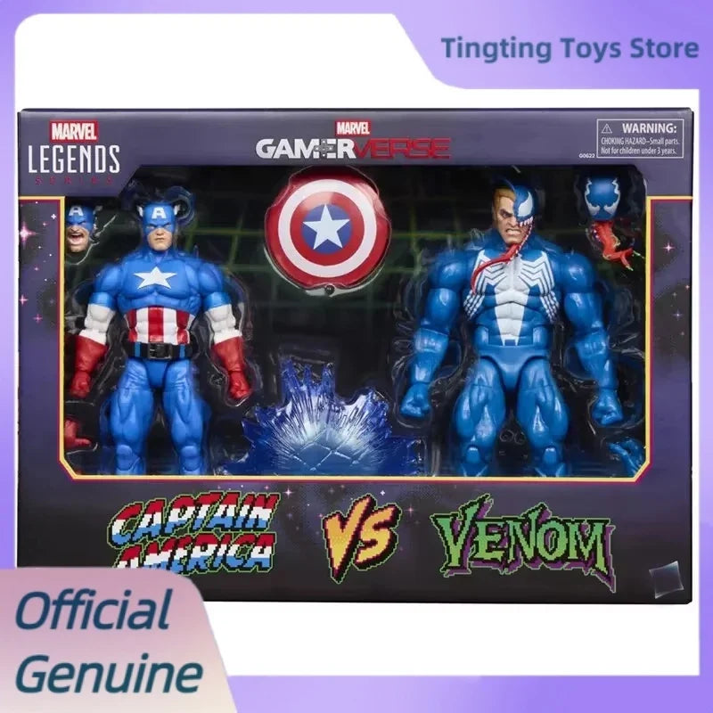 Marvel Legends Gamerverse Series Captain America Vs Venom Action Figure 1/12 Marvel Figure Joints Movable Toy Collect Decor Gift