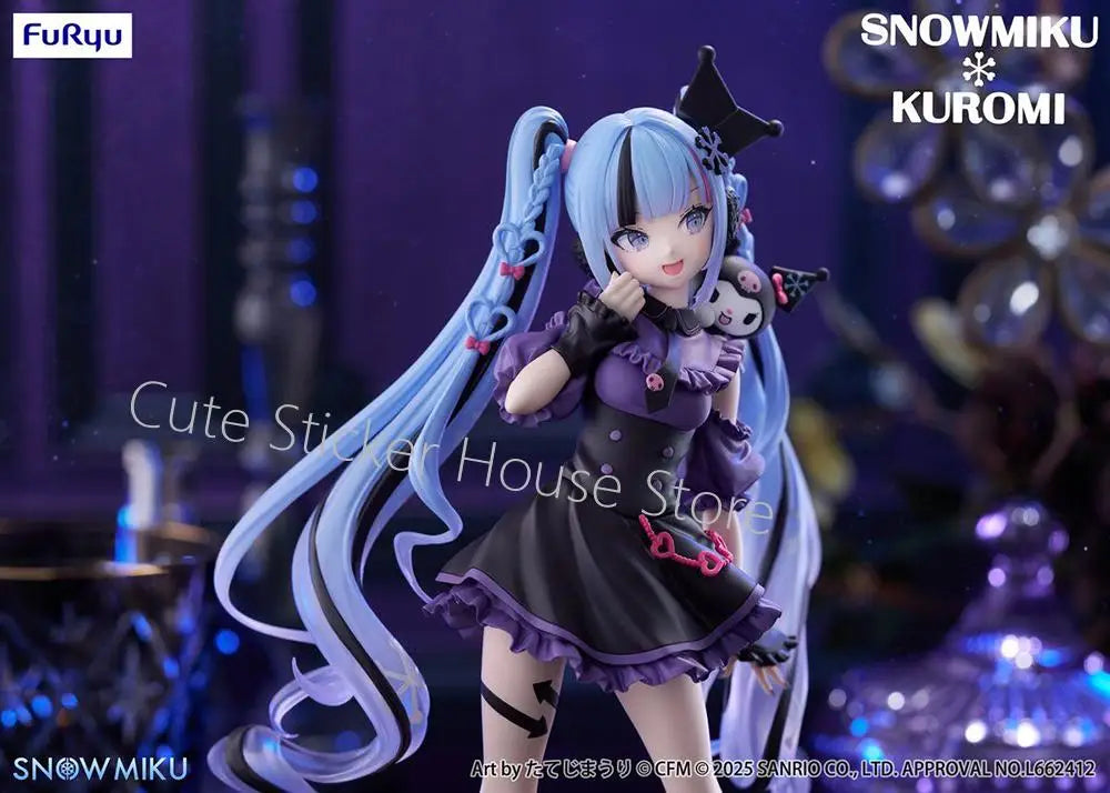[Pre-Order] Original Furyu Trio-Try-It Hatsune Miku Snow Miku and Kuromi Super Kawaii Cute Anime Girls Figures Decoration Toys