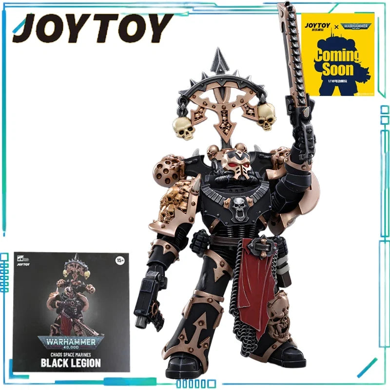 JOYTOY Genuine JOYTOY X Warhammer 40K Series Chaos, Chaos, Interstellar Warriors, Black Legion, Three Person Team 1/18 Movable