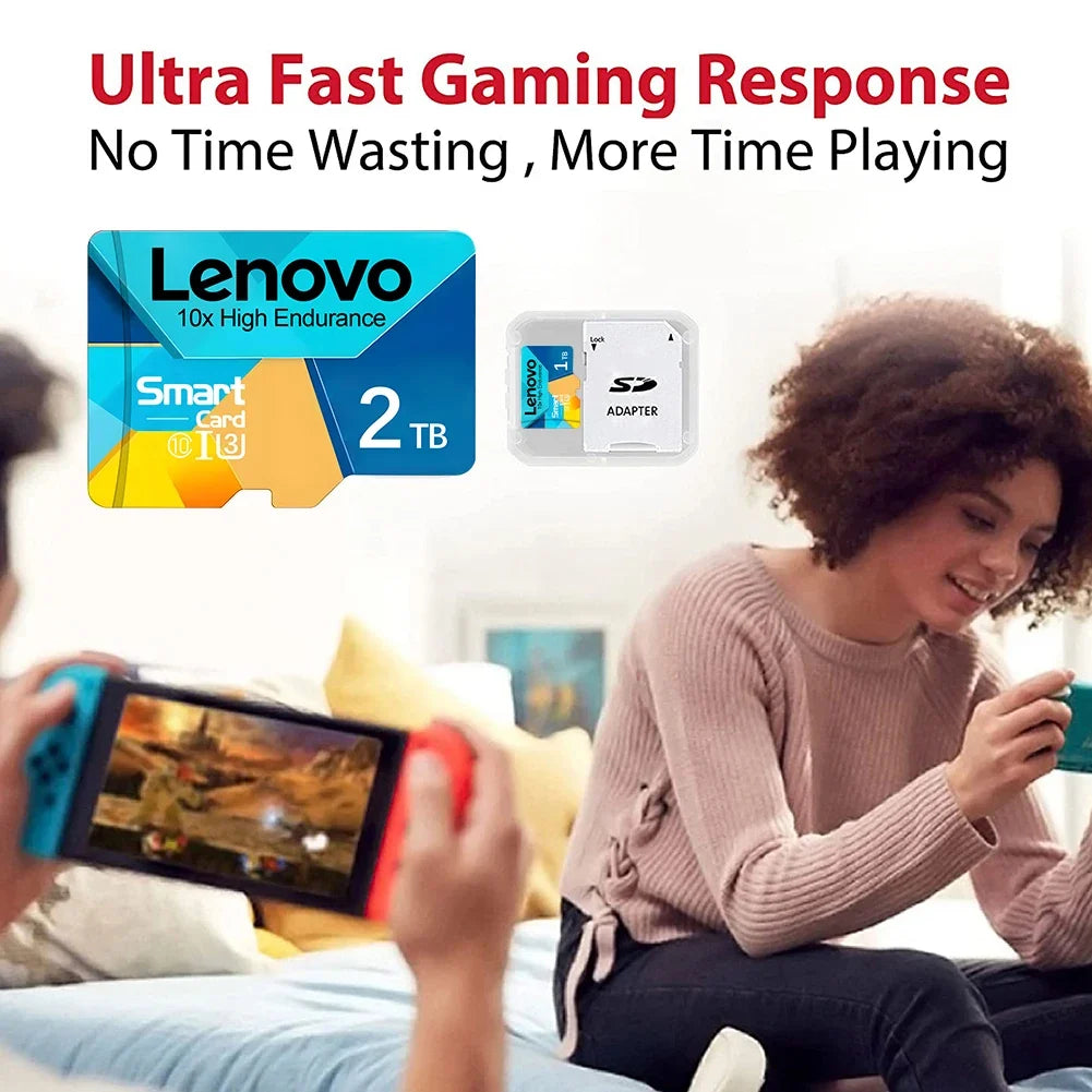 Lenovo 1TB High Speed Memory Card 512GB 256GB Class 10 2TB Micro TF SD Card 1TB SD Memory Card For Nintendo Switch Phone/Ps4