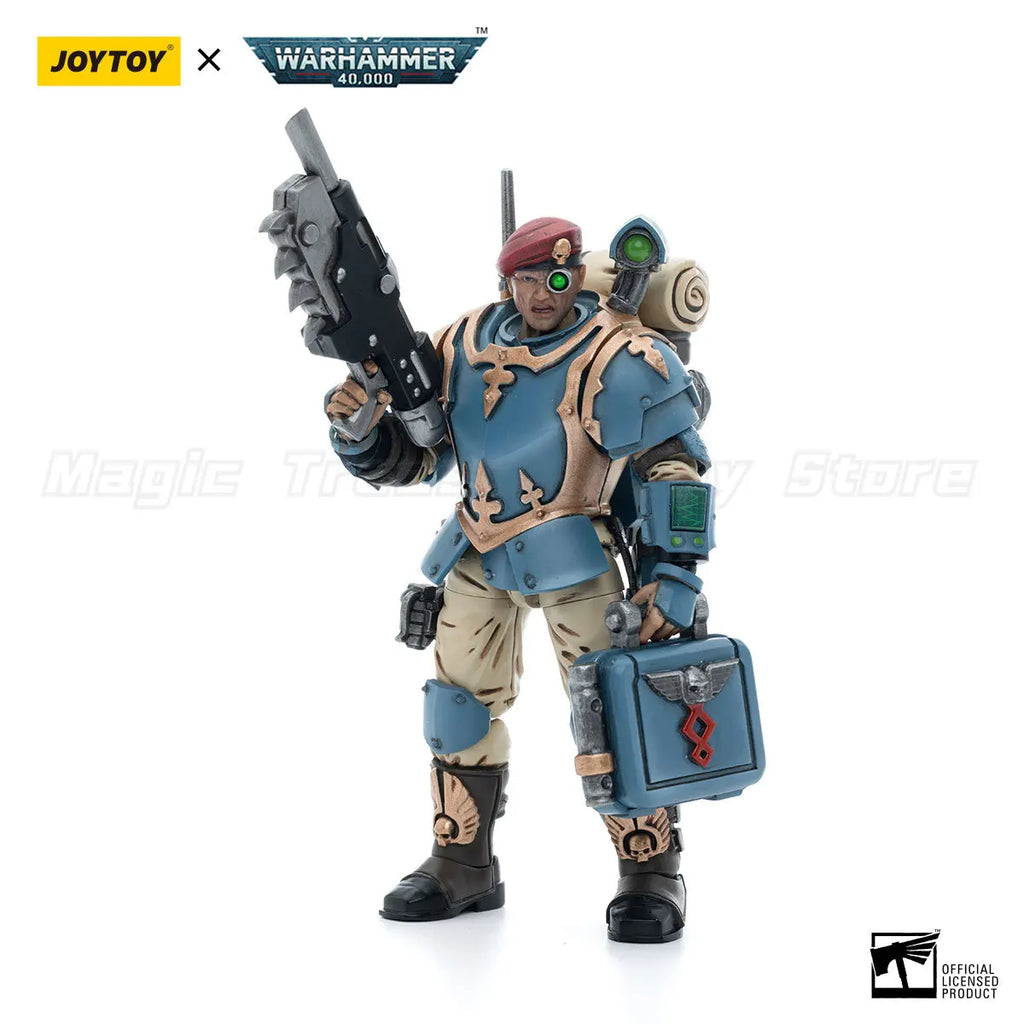 【In Stock】JOYTOY Warhammer 40K Astra Militarum Tempestus Scions Command Squad55th Kappic Eagles Medic  Toys 1/18 Action Figure