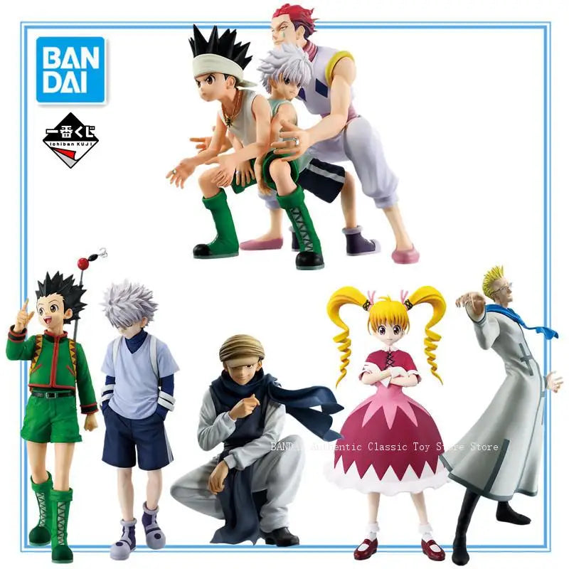 In Stock Original Bandai hunter hunter Ichiban KUJI GON FREECSS Killua Biscuit Hisoka Anime Figure Collectible Model Toys Gifts
