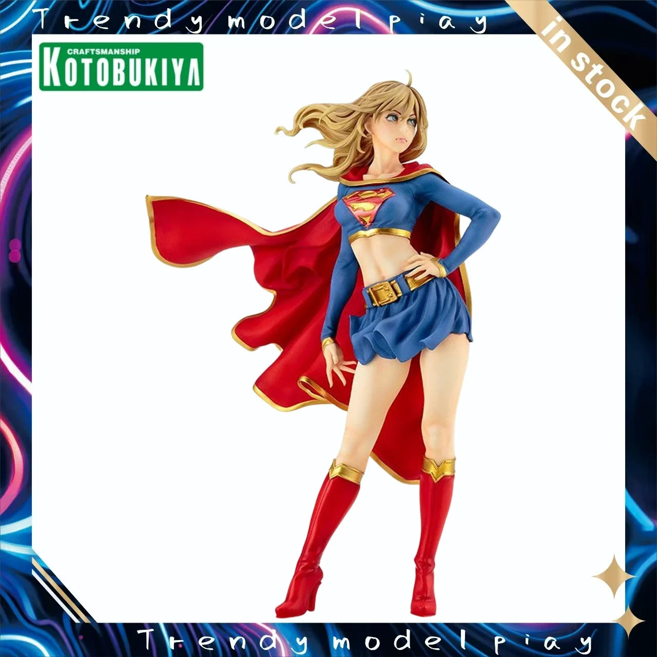 In Stock Original KOTOBUKIYA Supergirl Vers.2 - Bishoujo Statue - DC Comic Bishoujo 1/7 Action Figures Models Toys Gifts