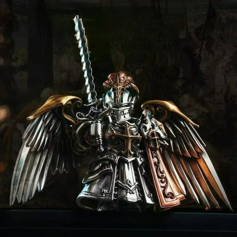 Paladin Magnetic Detachable Metal Figurine Desktop Decoration Copper Pendant Handle Figurine small gifts and souvenirs