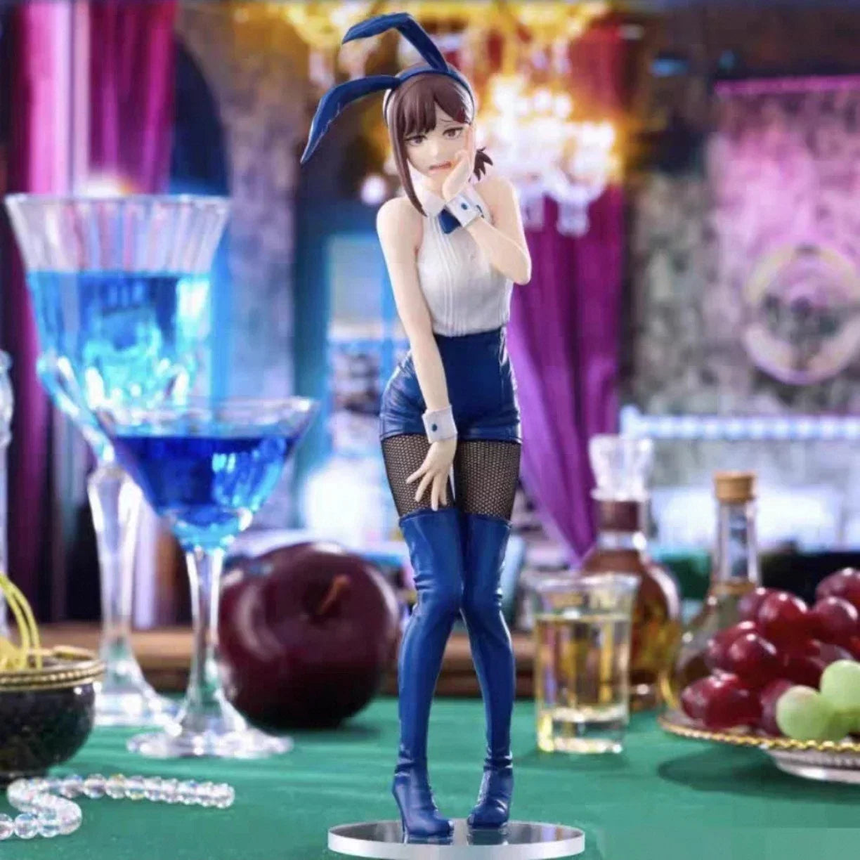 Furyu Chainsaw Man Makima Red Bunny PVC Model Anime Collectible Figure Power Blue Version Bicute Bunnies in Stock Action Toy