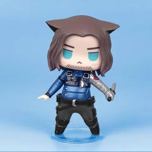 The Avengers Captain Q Edition Figure America Winter Soldier Spiderman Figure Handmade Desktop Ornament Creative Collectible Toy