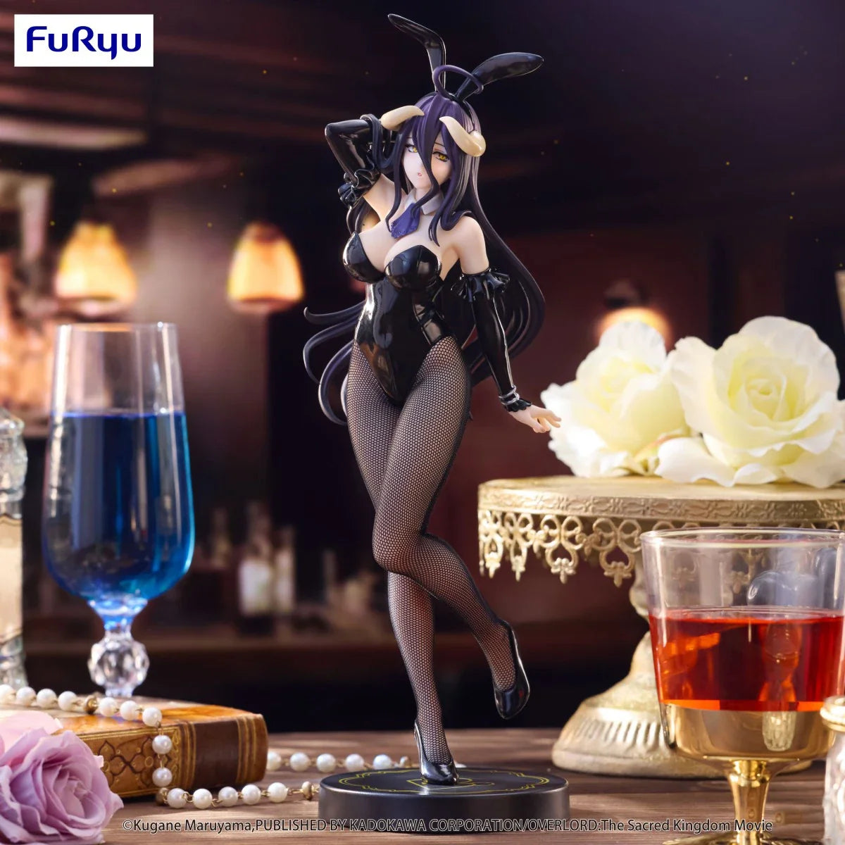 In Stock Original FuRyu Prepainted BiCute Bunnies Overlord Albedo Black Ver. Anime Figure Model Decoration Voluptuous Collection