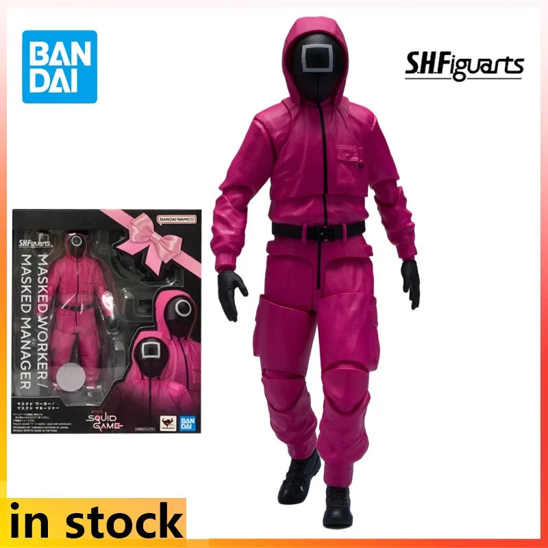 Bandai Original S. H. Figuarts Fertige Bewegliche Spielzeuge Squid Game Anime Actionfigur Modell Spielzeuge Sammelmodell Geschenke für Jungen