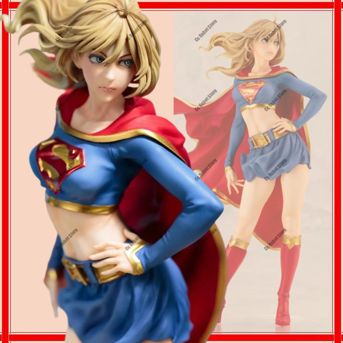 In Stock Original KOTOBUKIYA Supergirl Vers.2 - Bishoujo Statue - DC Comic Bishoujo 1/7 Action Figures Models Toys Gifts