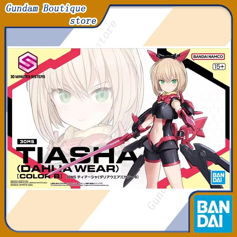 Bandai Genuine 30MS TIASHA (DAHLIA WEAR)[COLOR B] Anime Action Figure Collectible Assembly Model Toys Ornaments Gift Children