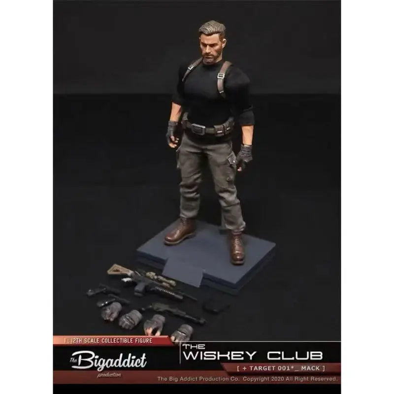 In Stock 1/12 Scale Bigaddict Target 001 Whiskey Club Killer Mark Action Figure Collection Decoration Ornament Model Toy Gifts
