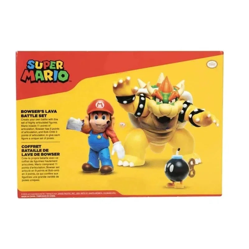 Jakks Original Super Mario Flash Game Anime Figure Model Lava Battle Bowser Bomber Suit Figure Model Collection Toy Gift