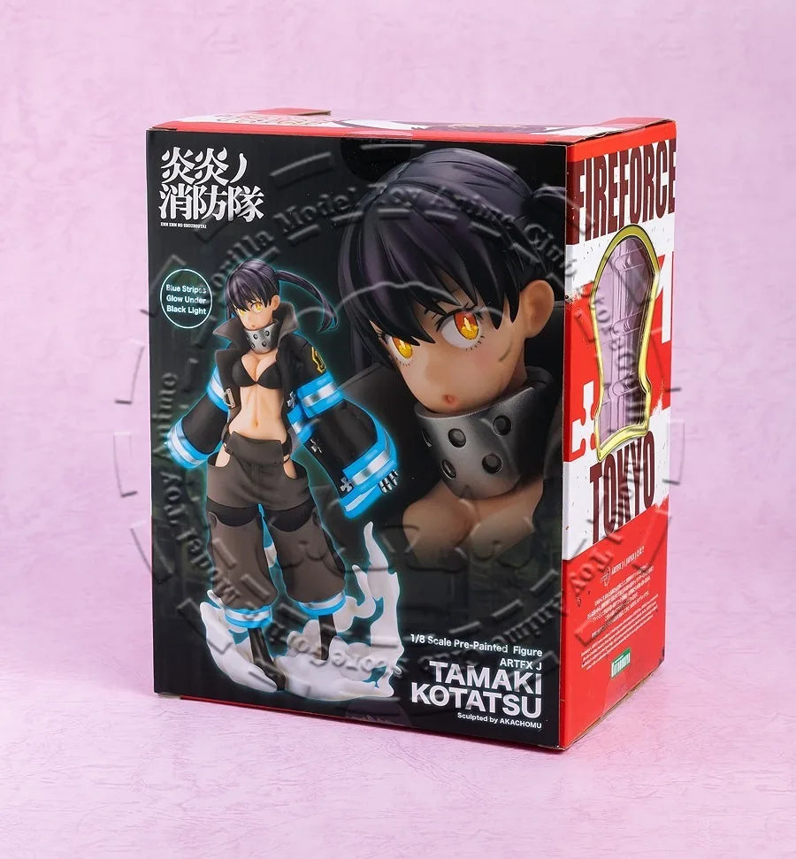 In Stock Original Genuine KOTOBUKIYA ARTFX J Fire Force Tamaki Kotatsu Figure Anime Statue Collectible Gift 195mm Ornament