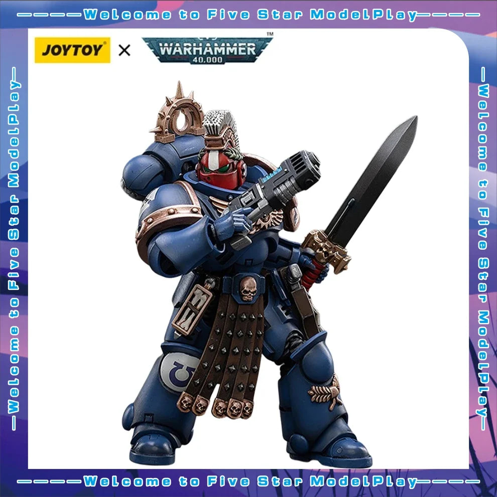 【FS】JOYTOY  Warhammer 40K  Scale 1/18 Action Figures Ultramarines Veteran Sergeant Lcastus Models Toys Gifts