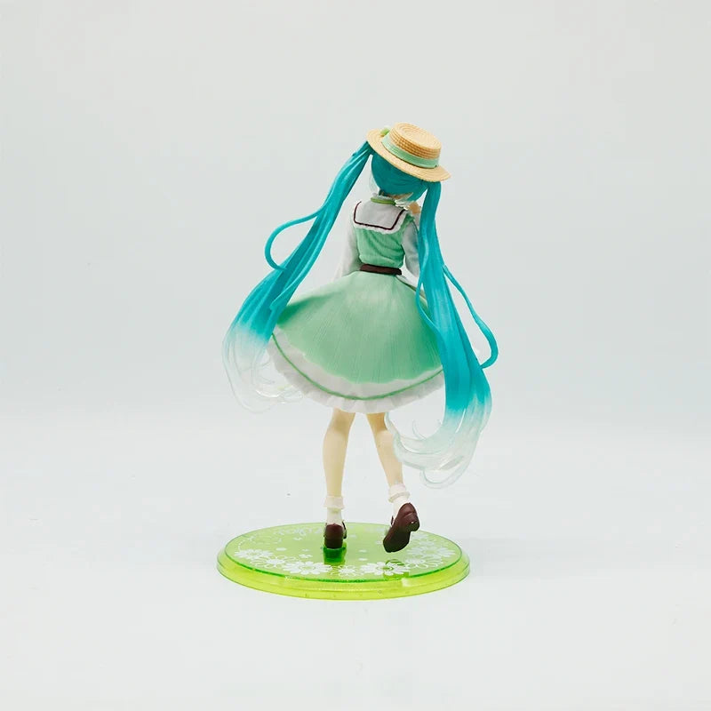 Christmas Anime 20cm Standing posture Green Dress PVC Action Figure Model Doll Decoration for Valentine's Day Gift