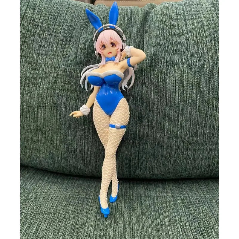 In Stock Original Genuine FuRyu 30cm Super Sonico Bicute Bunnies Figure PVC Anime Model Collectible Cute Model Toys for Gifts