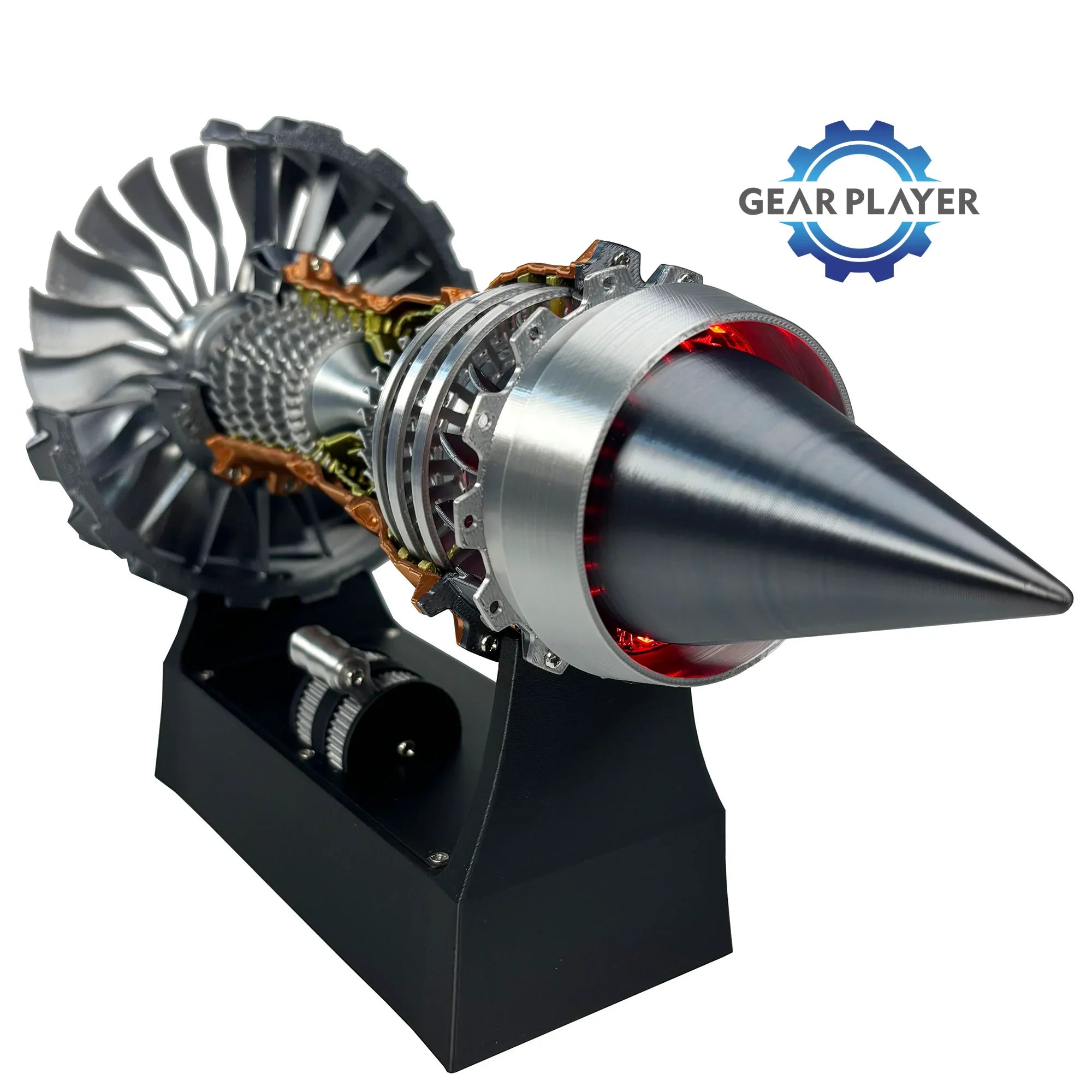 Super Turbofan Engine Model Brushless Motor Function Fan Electric High Performance Power Turbine Cool Boutique Toy Gi