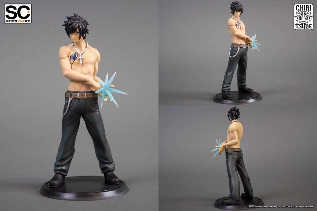 16CM Anime FAIRY TAIL Figure Gray Fullbuster Etherious Natsu Dragneel Set of Stand Posture Model Toy Doll Collection Gifts