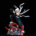 27cm Demon Slayer Tengen Uzui Battle Sound Hashira Double Head Sculpture Battle Scene Model Statue Anime Figure