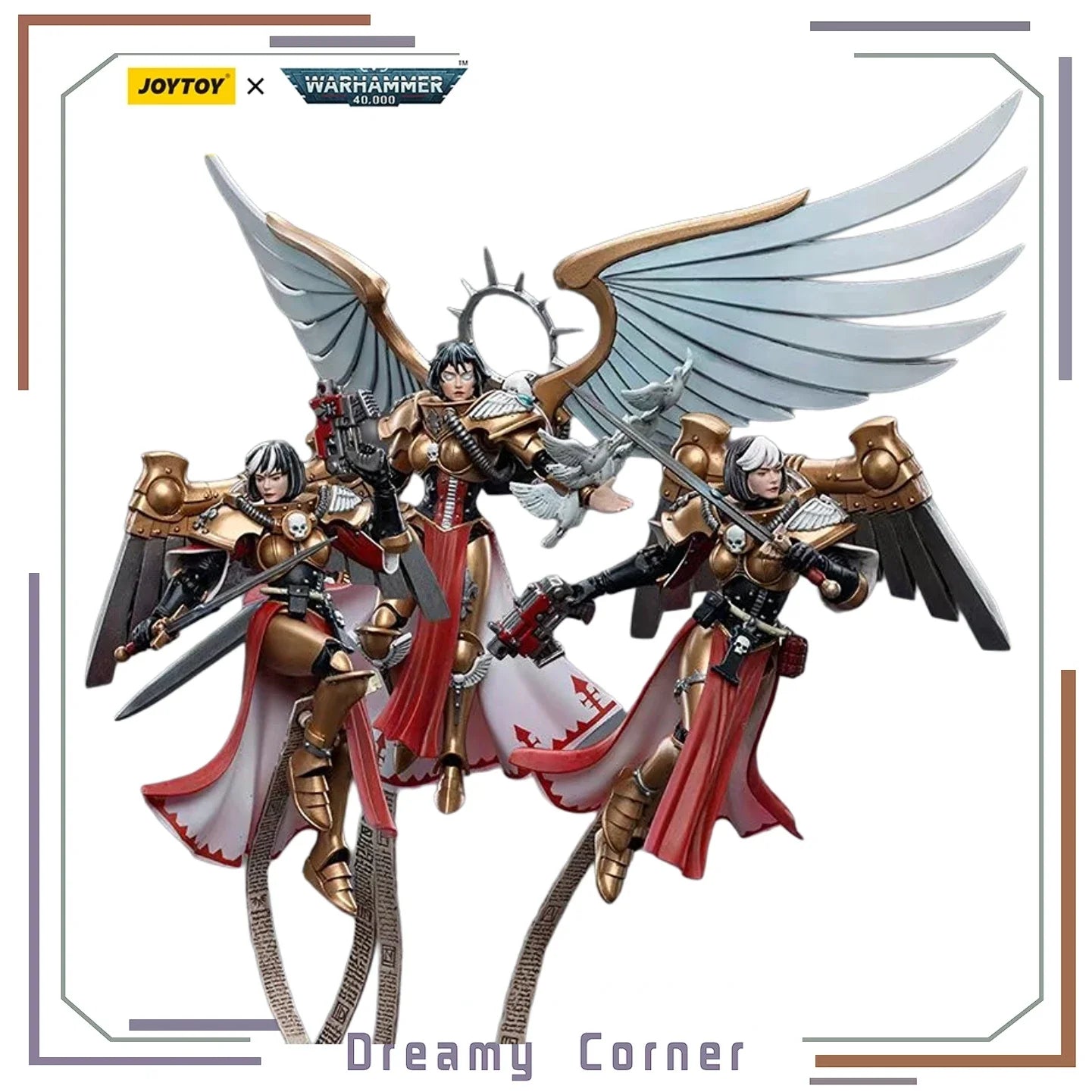 【In Stock 】JOYTOY Warhammer 40K Adepta Sororitas Celestine Living Saint 3PCS 1/18 Action Figures Models Toys