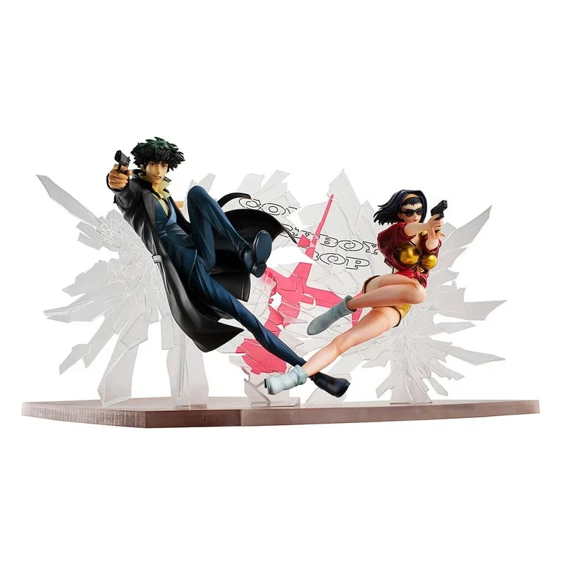 MegaHouse Original:cowboy bebop Spike Spiegel&Faye Valentine 22cm PVC Action Figure Anime Figure Model Toys Collection Doll Gift