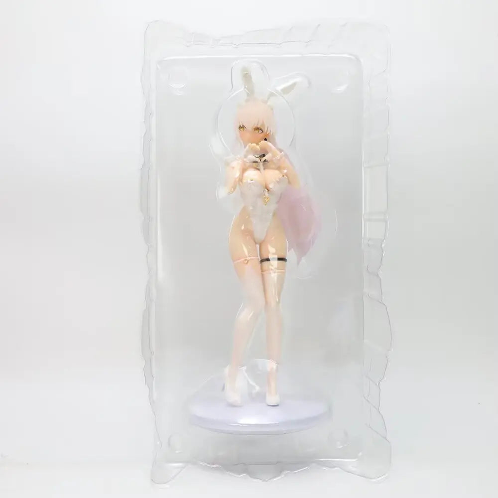 26cm Lucille Rabbit Girl Standing Hand Heart Gesture Anime Handmade Action Figures Desktop Case Decoration Ornament Gift