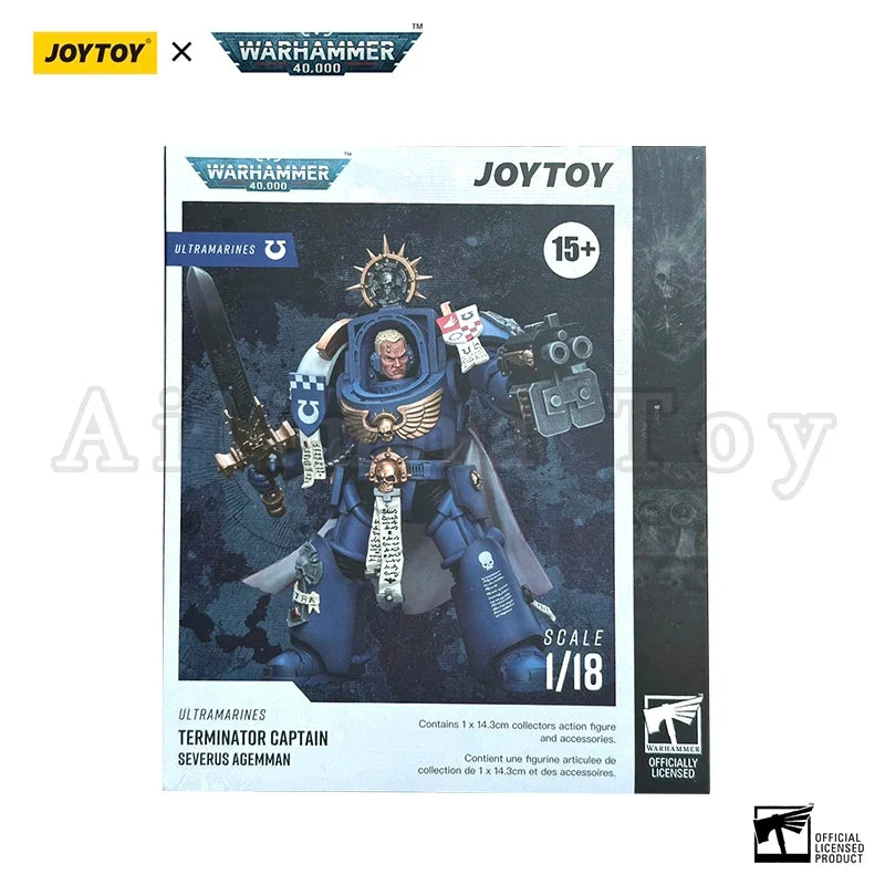 JOYTOY 1/18 Action Figure 40K Ultramarines Terminator Captain Severus Agemman Anime Model Toy