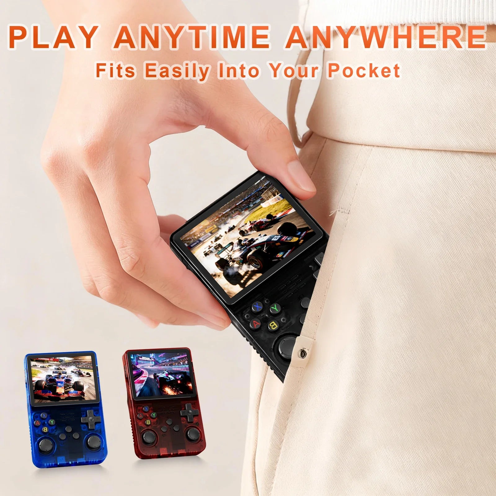 R36S Retro Handheld Gaming Console 3.5Inch IPS 640x480 Screen Built in 64GB Memory Classic Games Portable Handheld Game Console