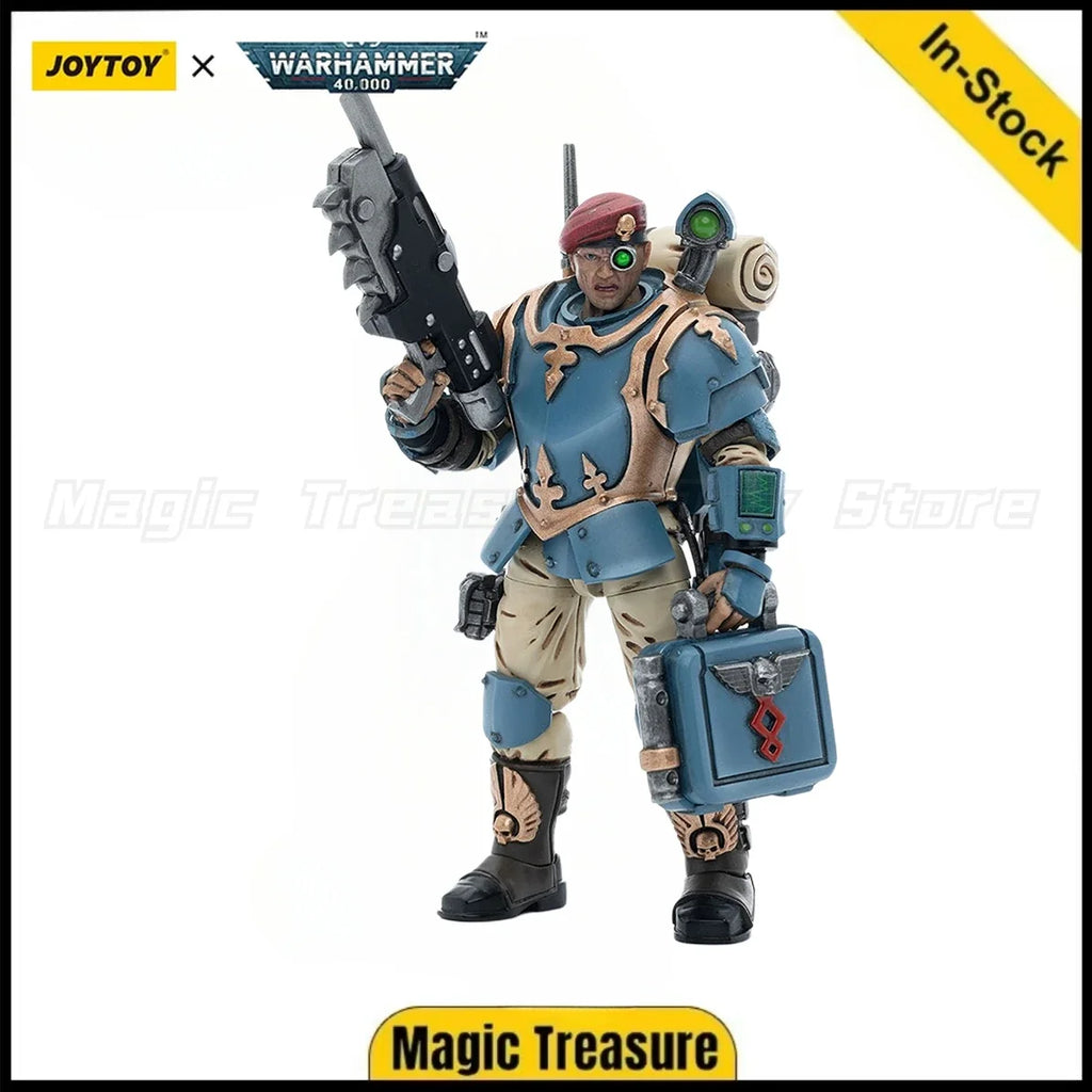 【In Stock】JOYTOY Warhammer 40K Astra Militarum Tempestus Scions Command Squad55th Kappic Eagles Medic  Toys 1/18 Action Figure