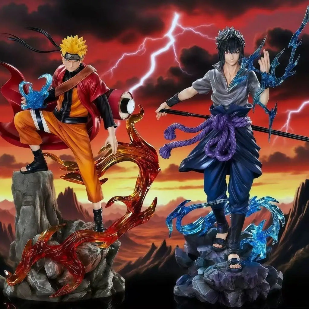 23cm Naruto anime figurine Uzumaki Naruto Uchiha Sasuke action model PVC statue desktop decoration series toy model