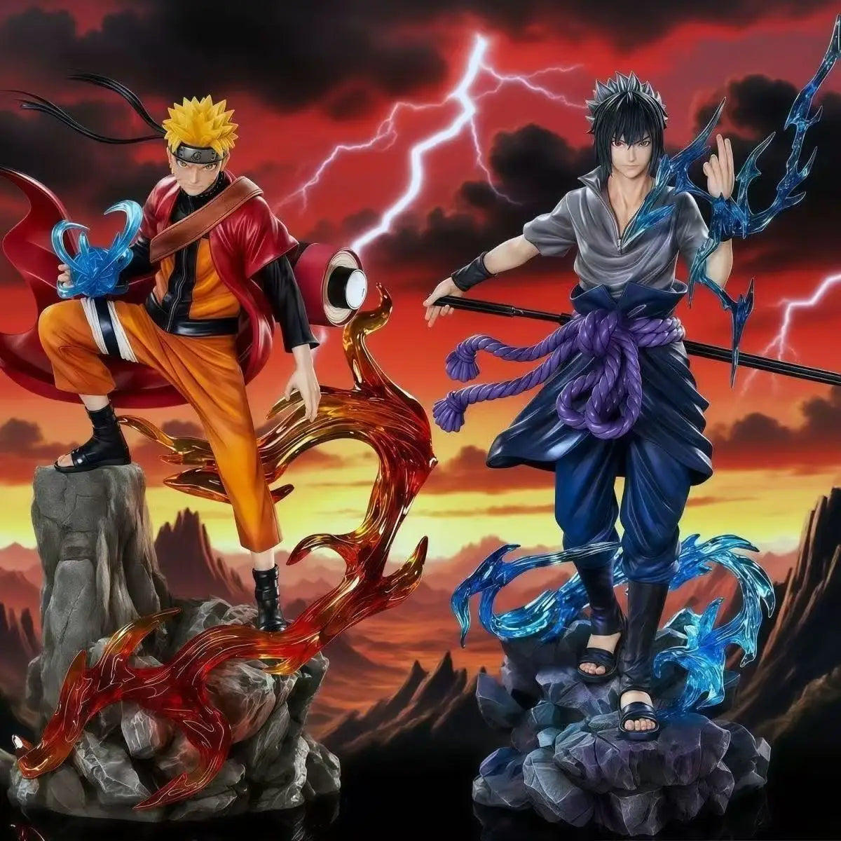 23cm Naruto anime figurine Uzumaki Naruto Uchiha Sasuke action model PVC statue desktop decoration series toy model