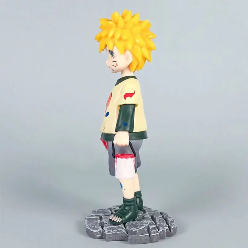 Anime Figurine Naruto Q version Uchiha Sasuke Action Doll Kawaii Childhood Uzumaki PVC Model Statue Anime Collection Toys Gifts