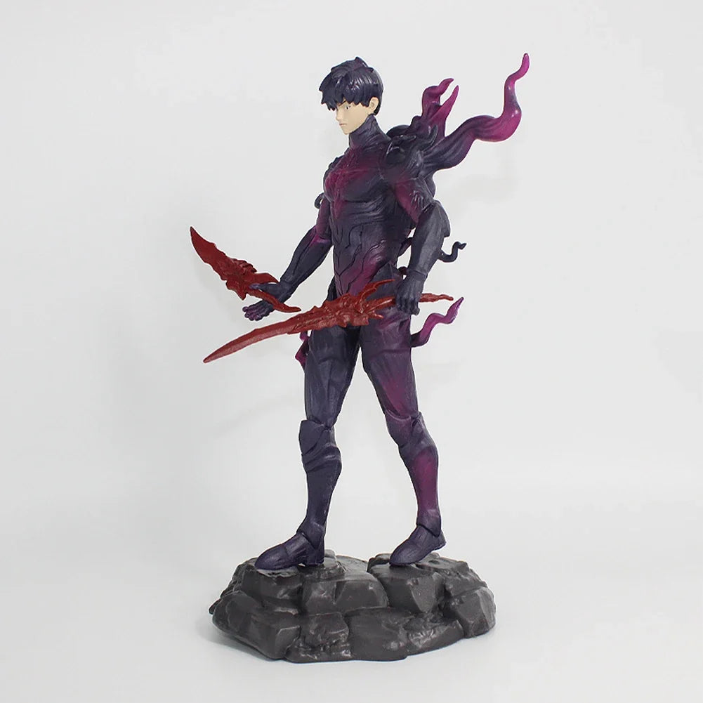 Anime solo Figure Sung Jin Woo figurine Hunter form Sung Jinwoo Action Figure Battle Scene Model Display Anime Merchandise toys