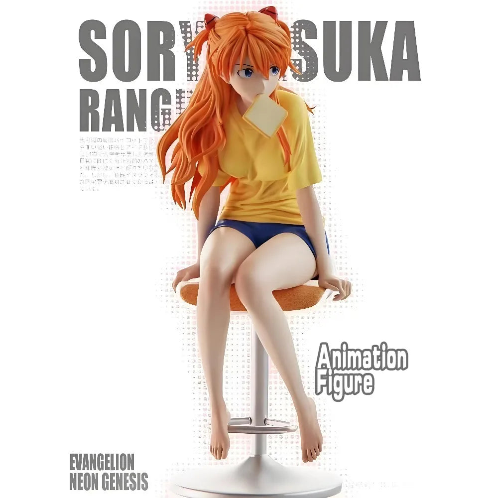 22cm/8.66in Anime New Century Evangelion Figure Asuka Langley Soryu Action Figures Pvc Collection Model Toys for Gifts