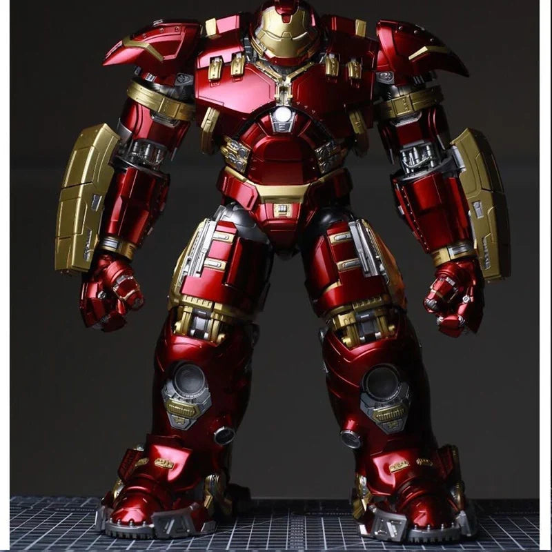 Fondjoy Marvel Anti-Hulk Armor Assemble Toy Movie Character Model 18 Inches Action Figures LED Can Emit Light Model Gift for Boy