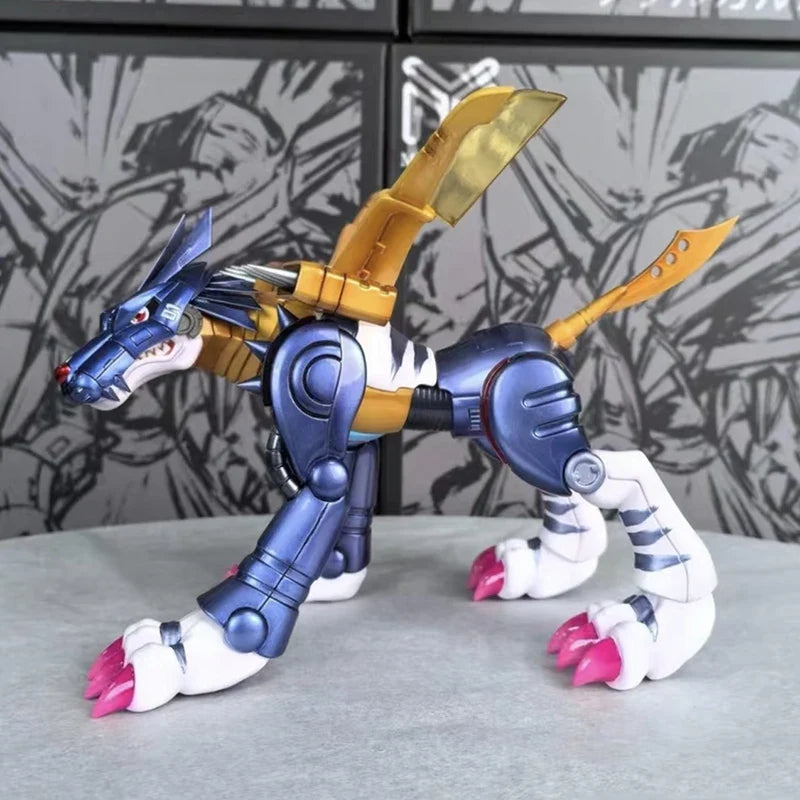 In Stock 9cm/3.54in Anime Digimon Adventure Figure Metal Garurumon Action Figures Pvc Collection Model Toys for Children Gifts