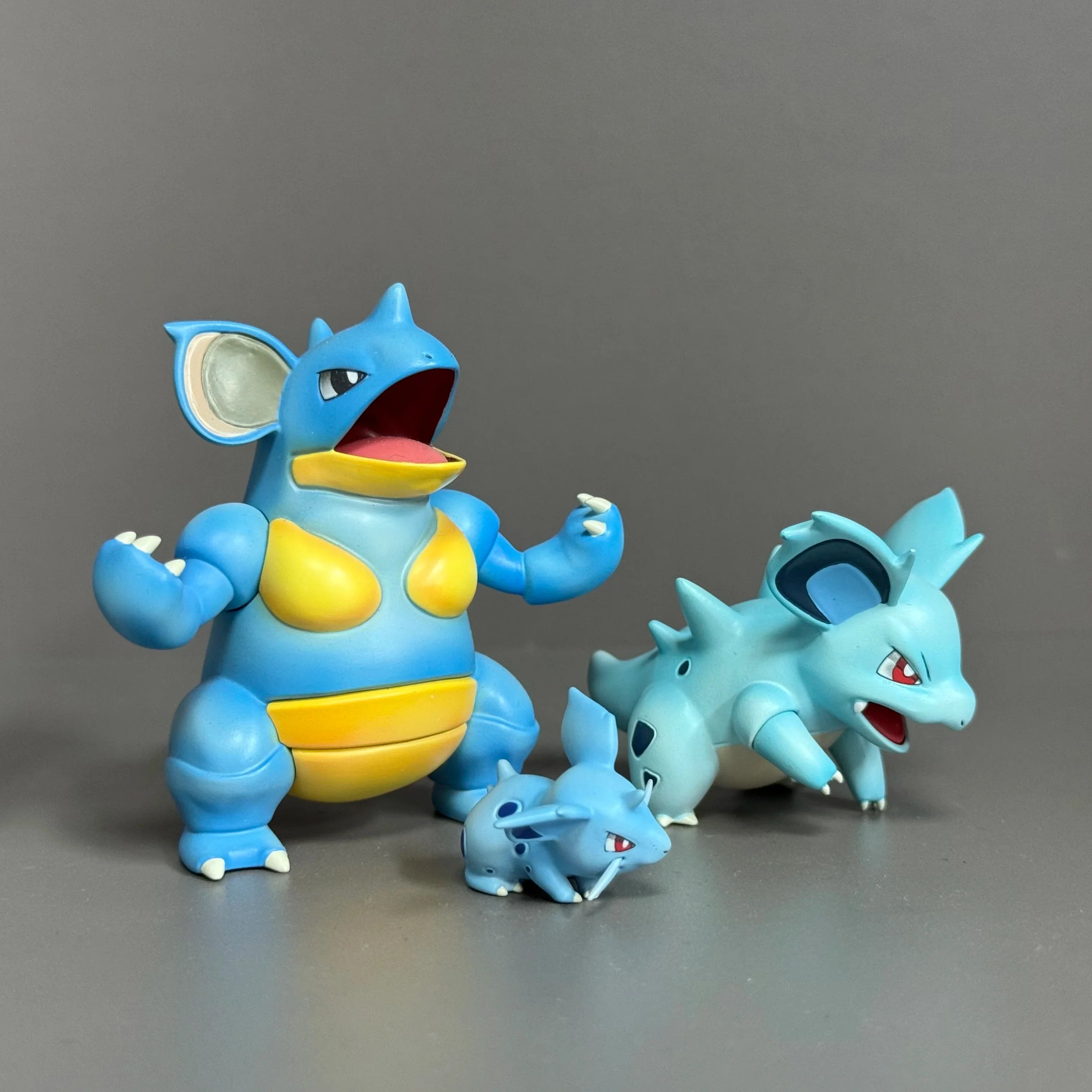 Bkm Pokemon Nidoking Nidorino Nidoran 1/20 Scale Anime Figure Pvc Statue Model Room Decoration Collection Toy Gift