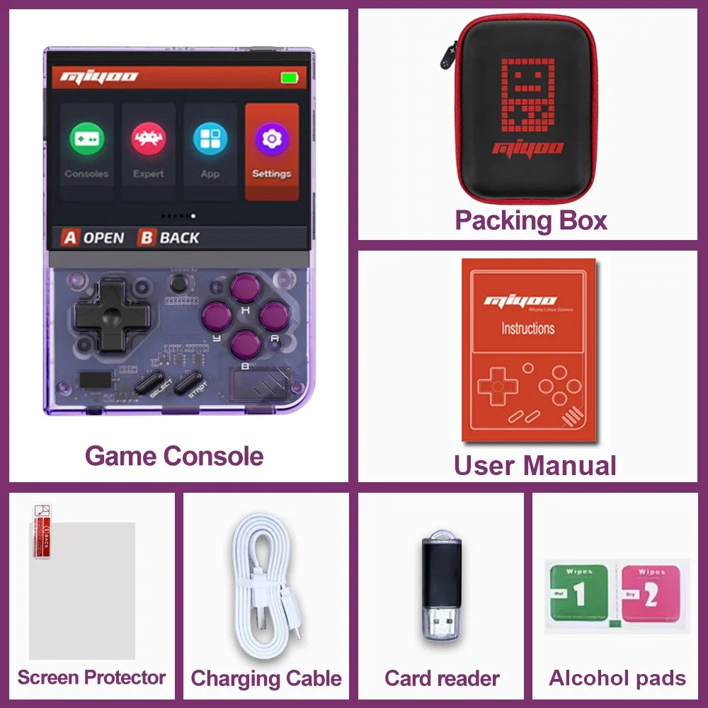 MIYOO Mini Plus Retro Handheld Game Console 3.5''IPS Screen Mini+ Classic Portable Pocket Video Games Consoles Player Hobby Gift