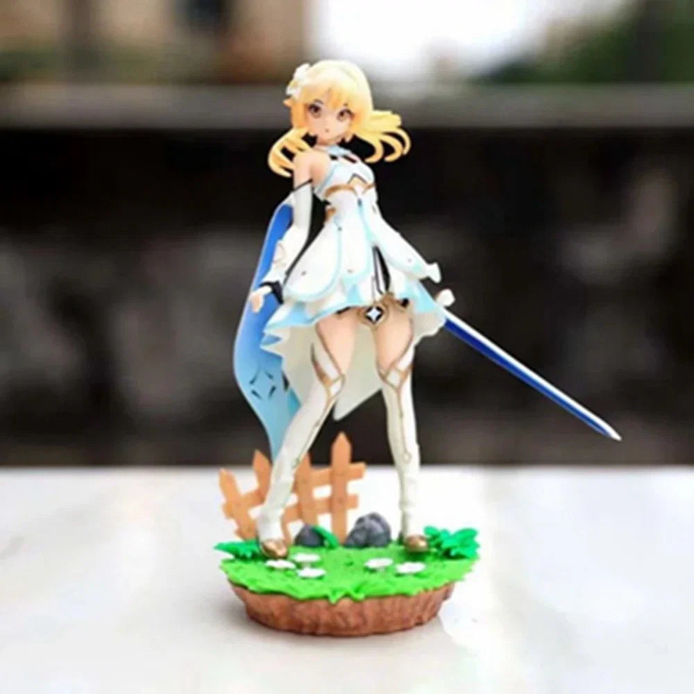 20cm Lumine Anime Game Figure Genshin Figure Barbara Aether Figurine Collectible Model Doll Toy Gift Action Figure PVC Boxed