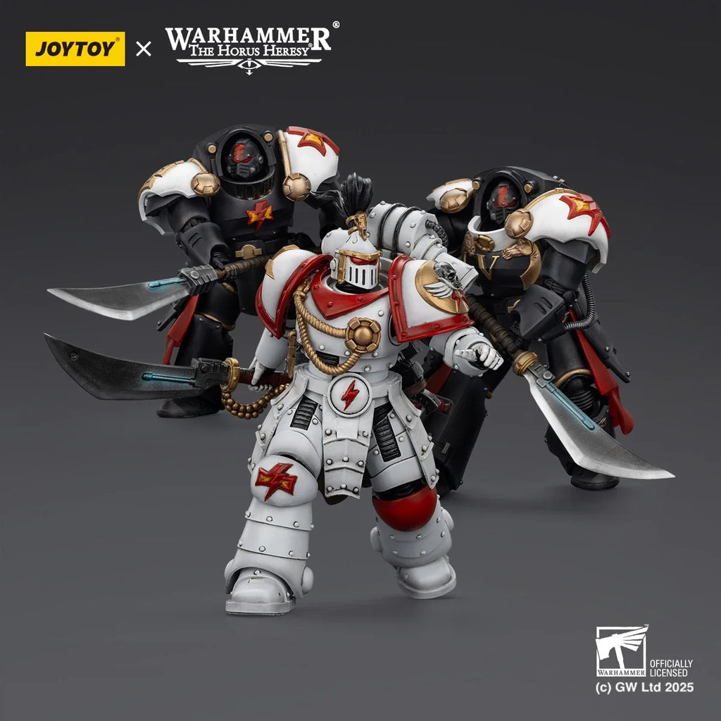 JOYTOY Warhammer 40K "The Horus Heresy" 1/18 Action Figure White Scars Legion Praetor Ebon Keshig Terminator  3PCS Model Toys