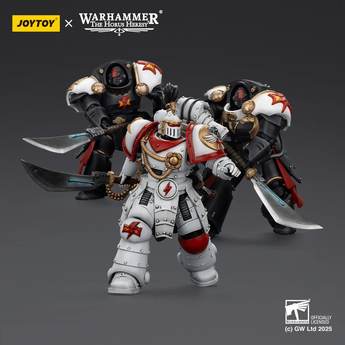 JOYTOY Warhammer 40K "The Horus Heresy" 1/18 Action Figure White Scars Legion Praetor Ebon Keshig Terminator  3PCS Model Toys