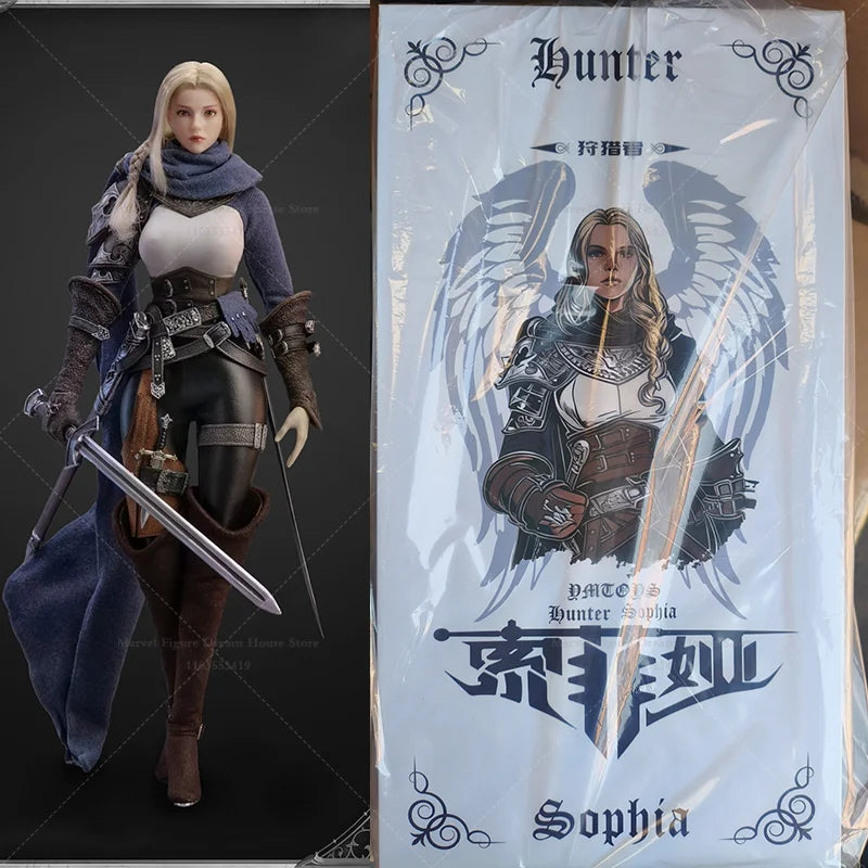 Höhe ca. 30CM 1/6 Scale Mittelalterlicher Cold Face Aloof Hunter Sophia Warrior 12-Zoll Full Set Action Figur Soldat YMTOYS YMT103