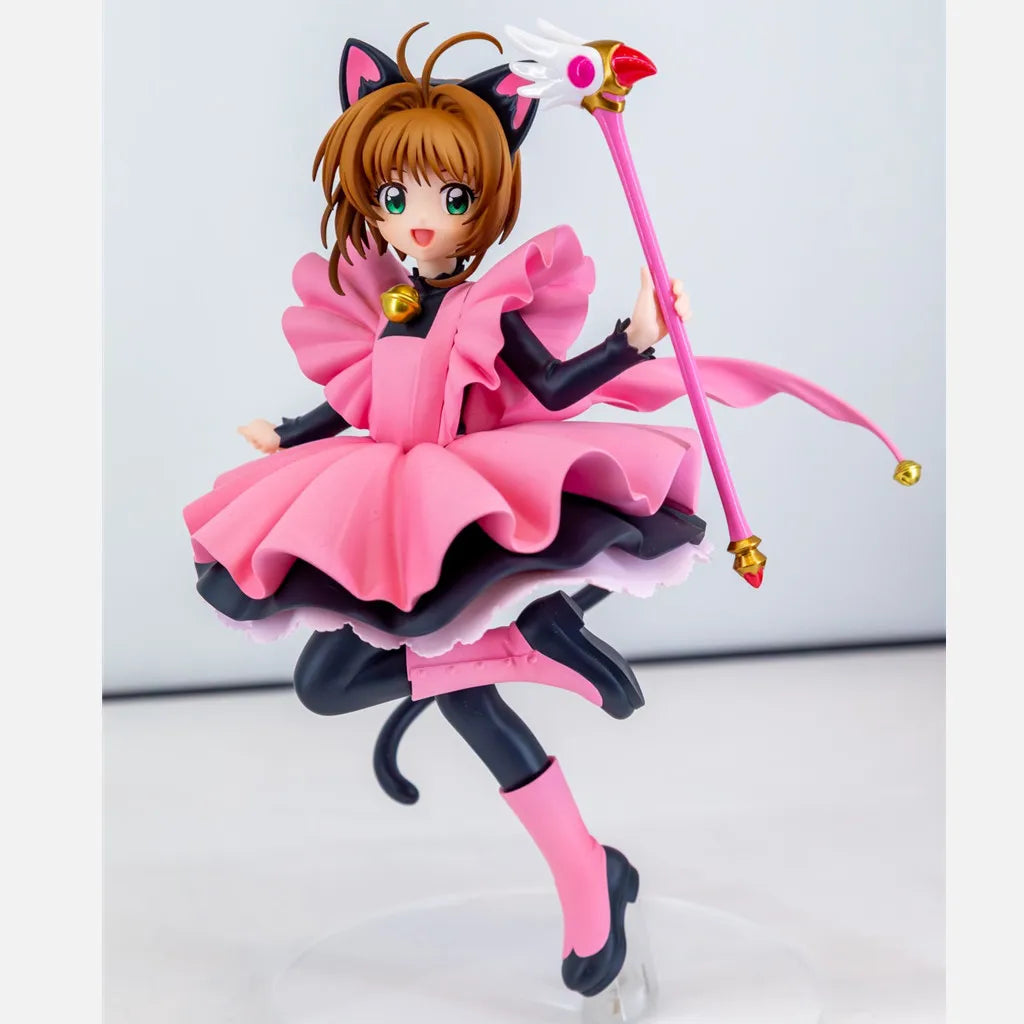 Original POP UP PARADE Cardcaptor Sakura Clow Card Arc Sakura Kinomoto Black Cat Costume Ver. L Size PVC Model Action Figure Toy