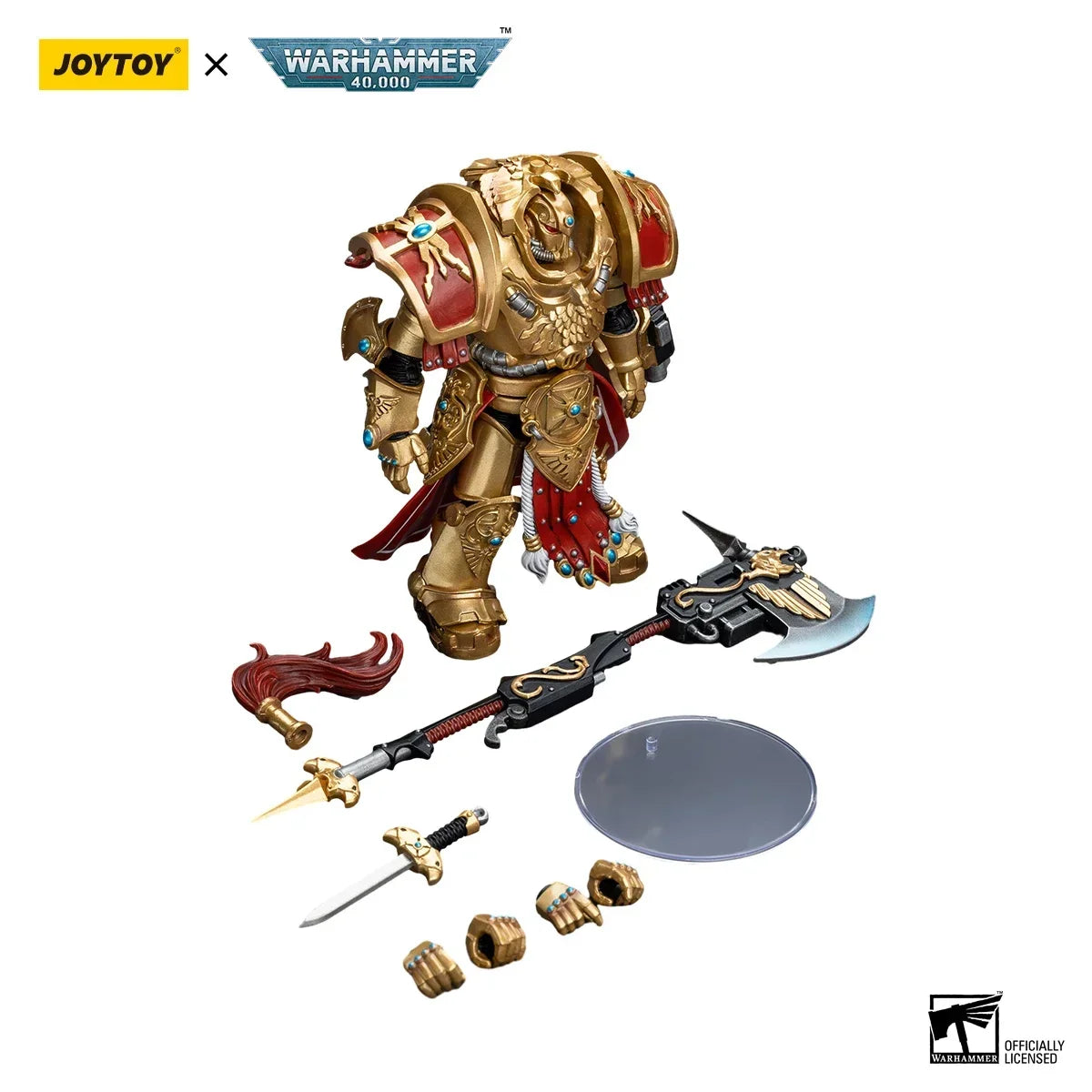 【In stock】JOYTOY Warhammer 40k 1/18 Action Figures 14cm Adeptus Custodes Allarus Custodian with Castellan Axe
