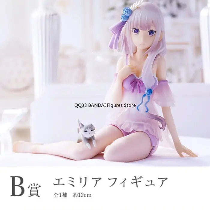 BANDAI Original Ichiban Kuji Re:Life in A Different World From Zero Emilia Siesta Figure Prize B Action Figures Model Decoration