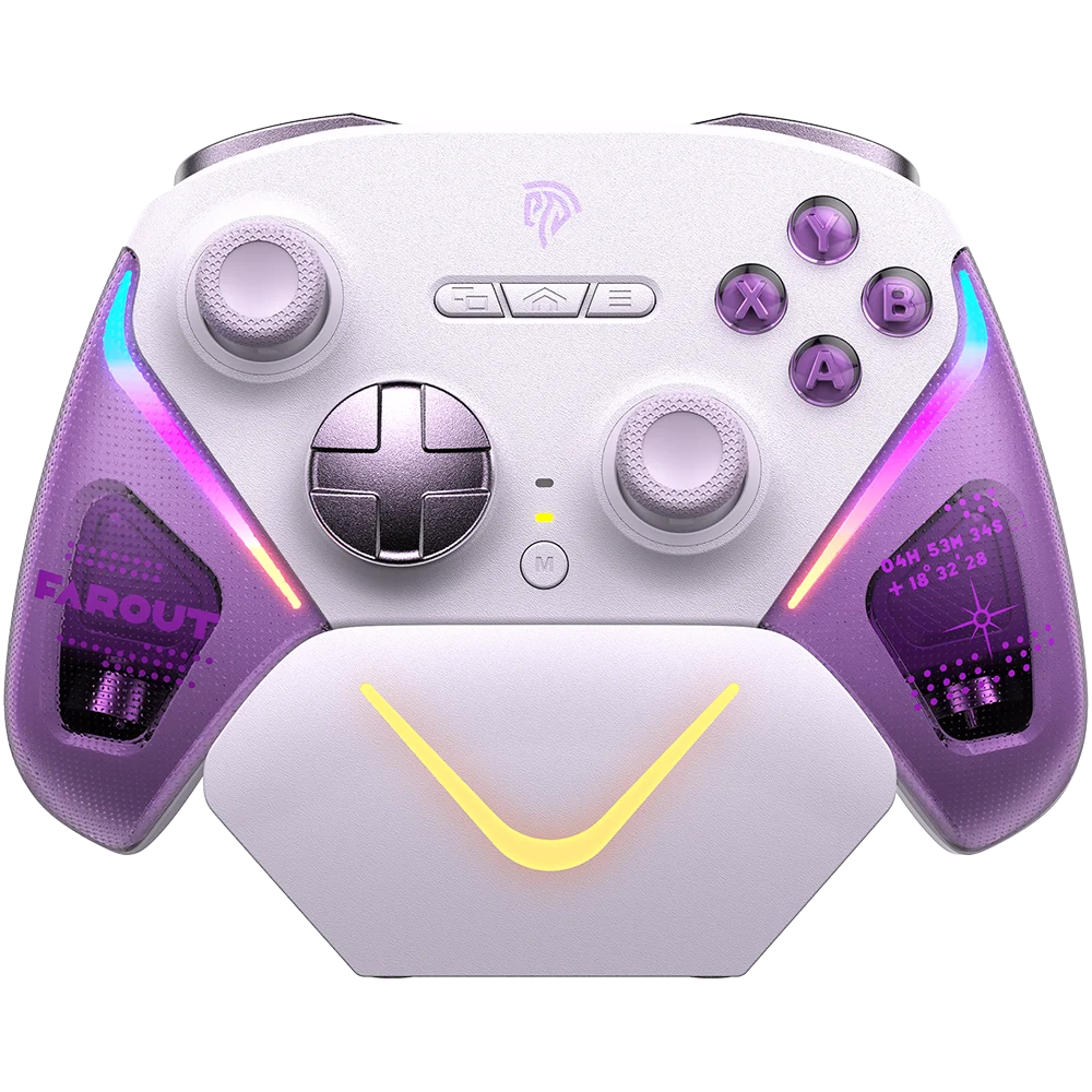 EasySMX D10 Wireless Gamepd TMR Sticks Charging Dock Controller Compatible with PC/Switch/Phone/Steam/TV, Dual-Mode Triggers