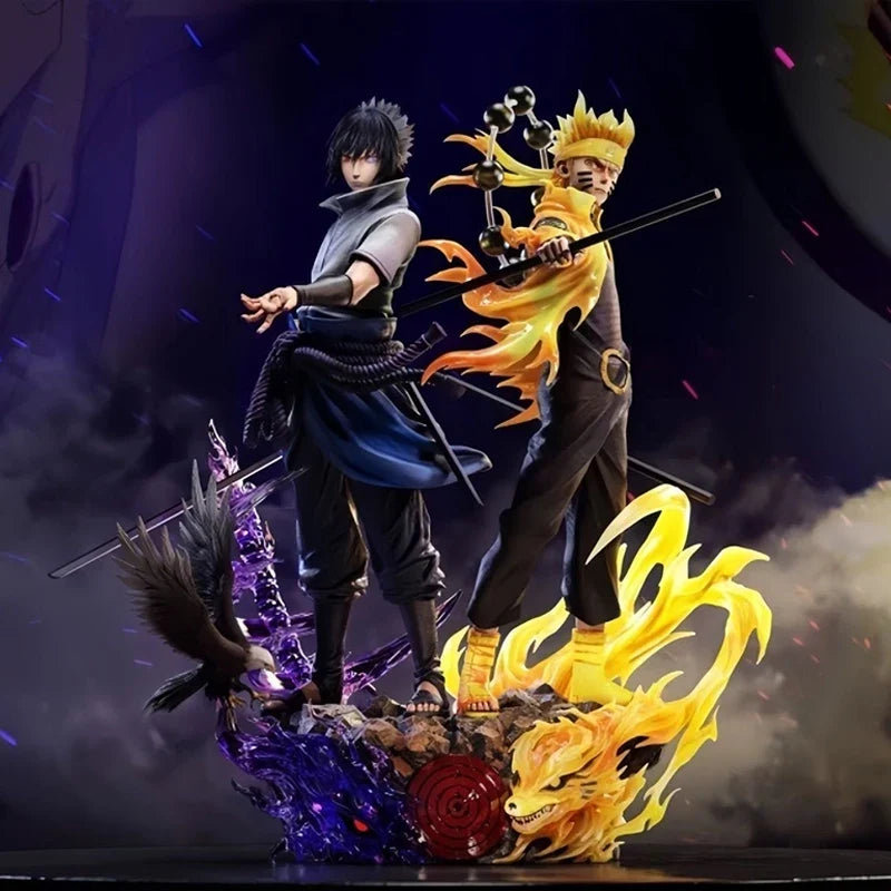 35cm Naruto Anime Figure Naruto Kakashi Action Figure Kawaii Sasuke Itachi Combination Figurine Decoration Collection Model Toy